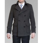 Manteau Gris Motif 