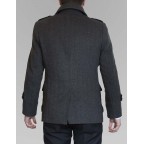 Manteau Gris Motif 