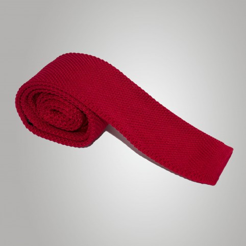 Cravate en laine Rouge