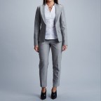 Tailor made women suit grey perle