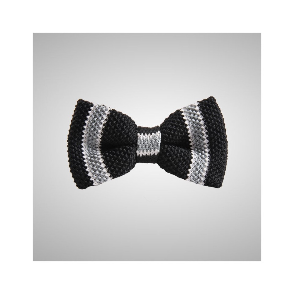 Black Knitted Bow Tie