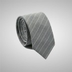 Striped Grey Slim Tie