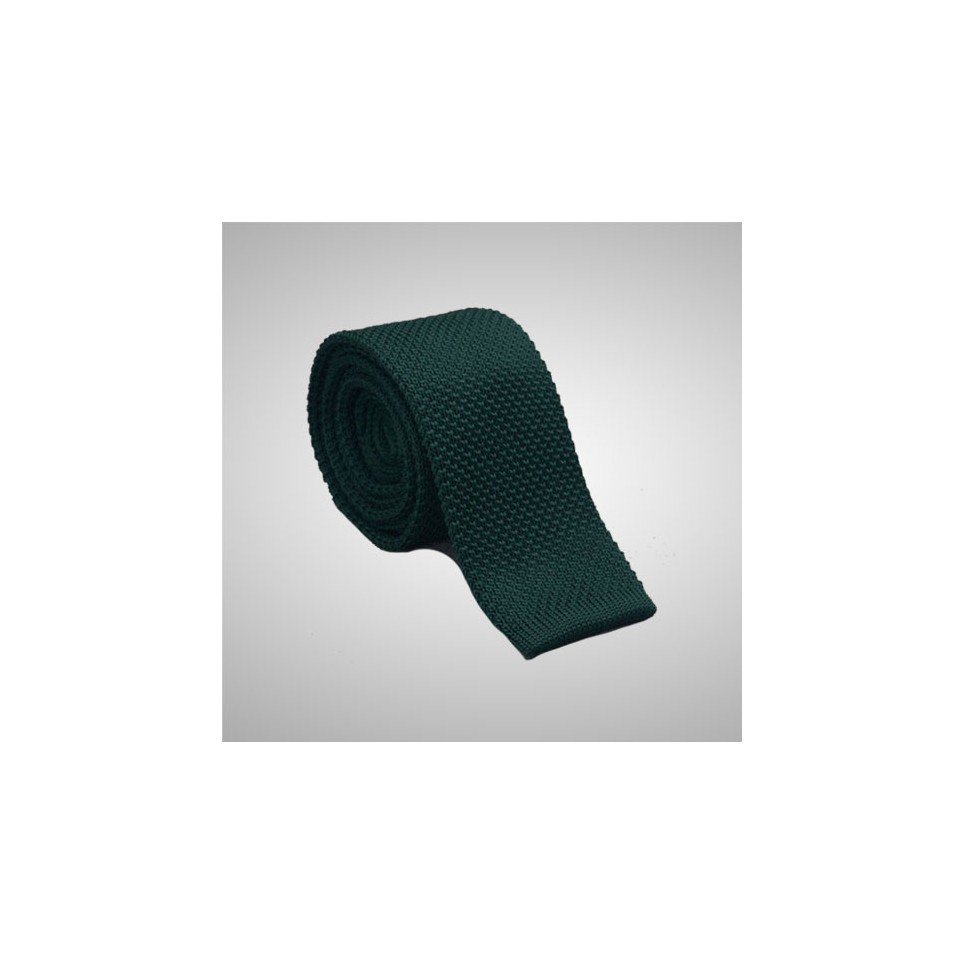 Bottle Green Knit Tie