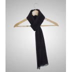 Cashmere Plain Black Nyroca Scarf