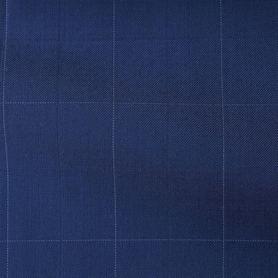 Blue Windowpane Suit