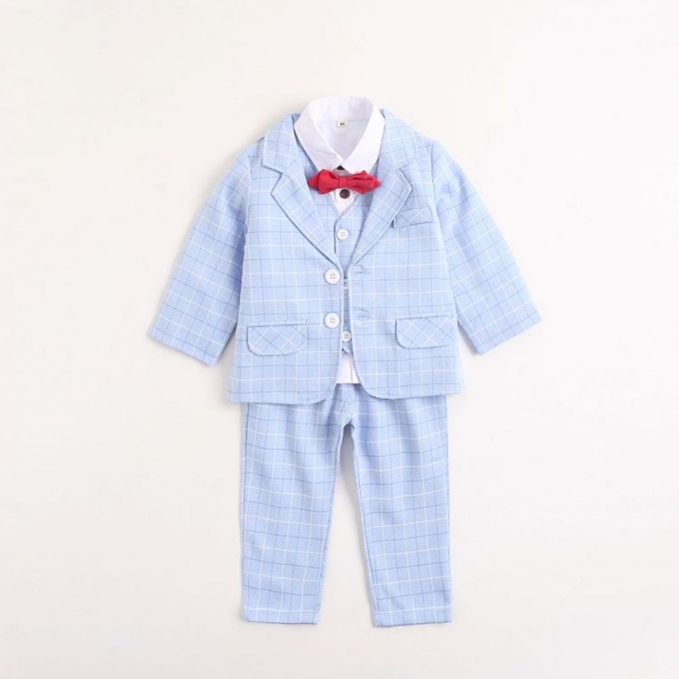 Costume bébé bleu ciel pour mariage ou cérémonie