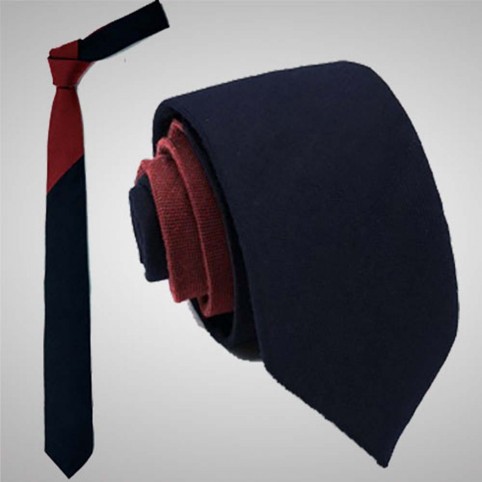 Slim Two Coloured Bordeaux Tie