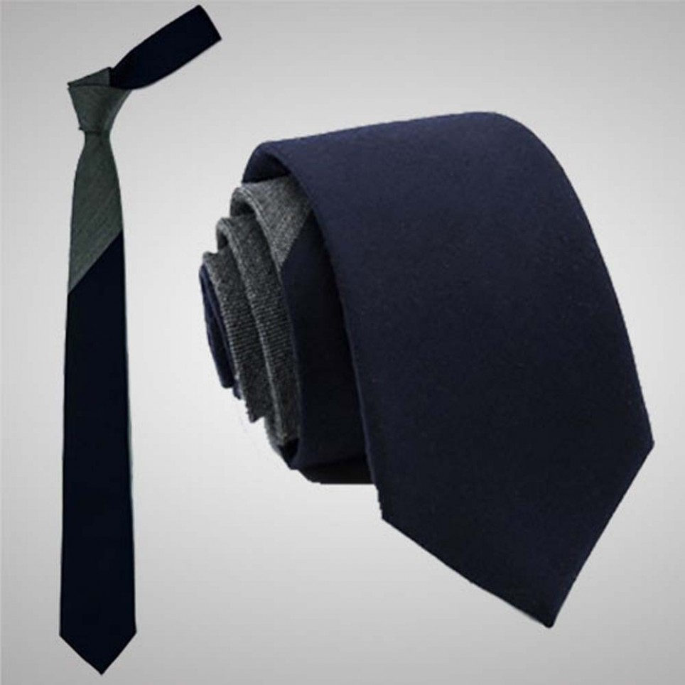 Slim Two Coloured Blue Tie