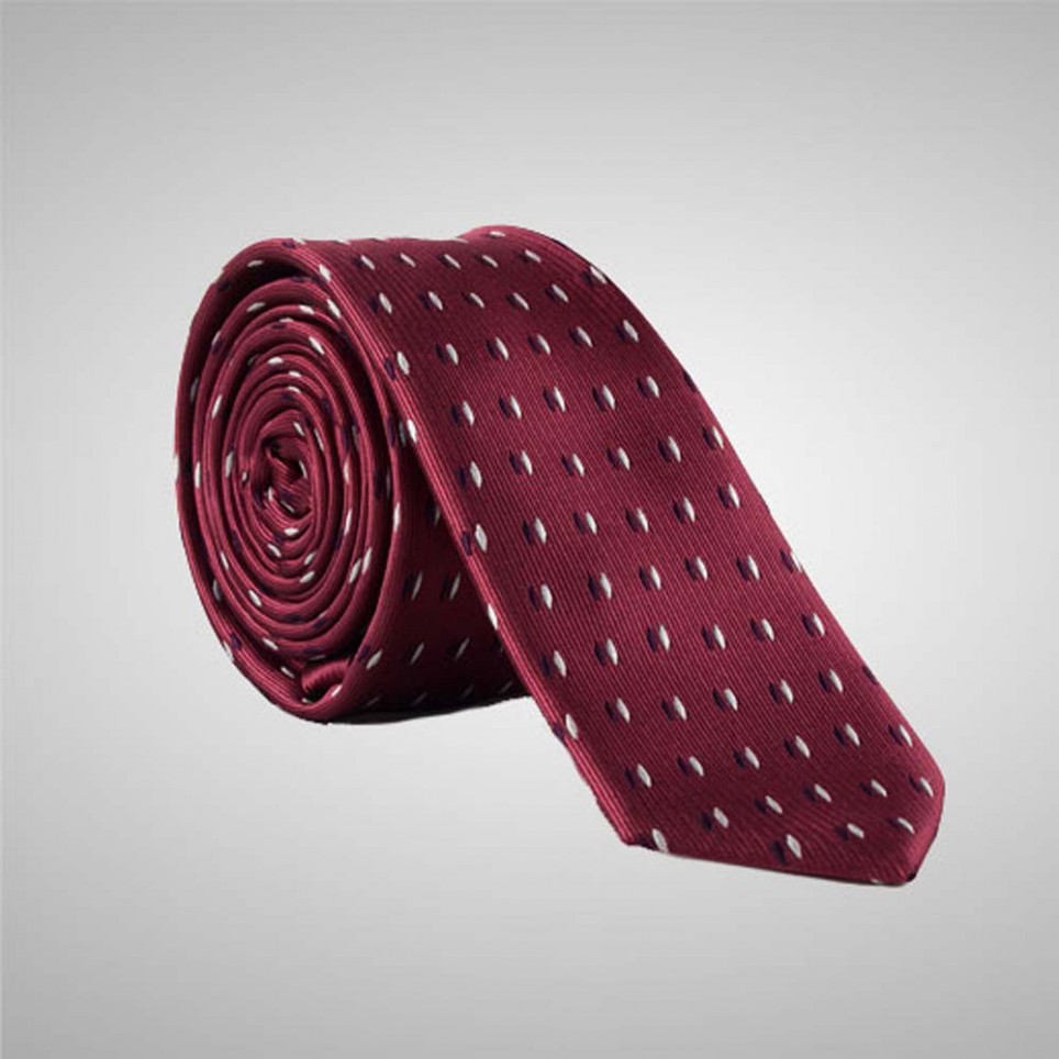 Pattern Burgundy Tie