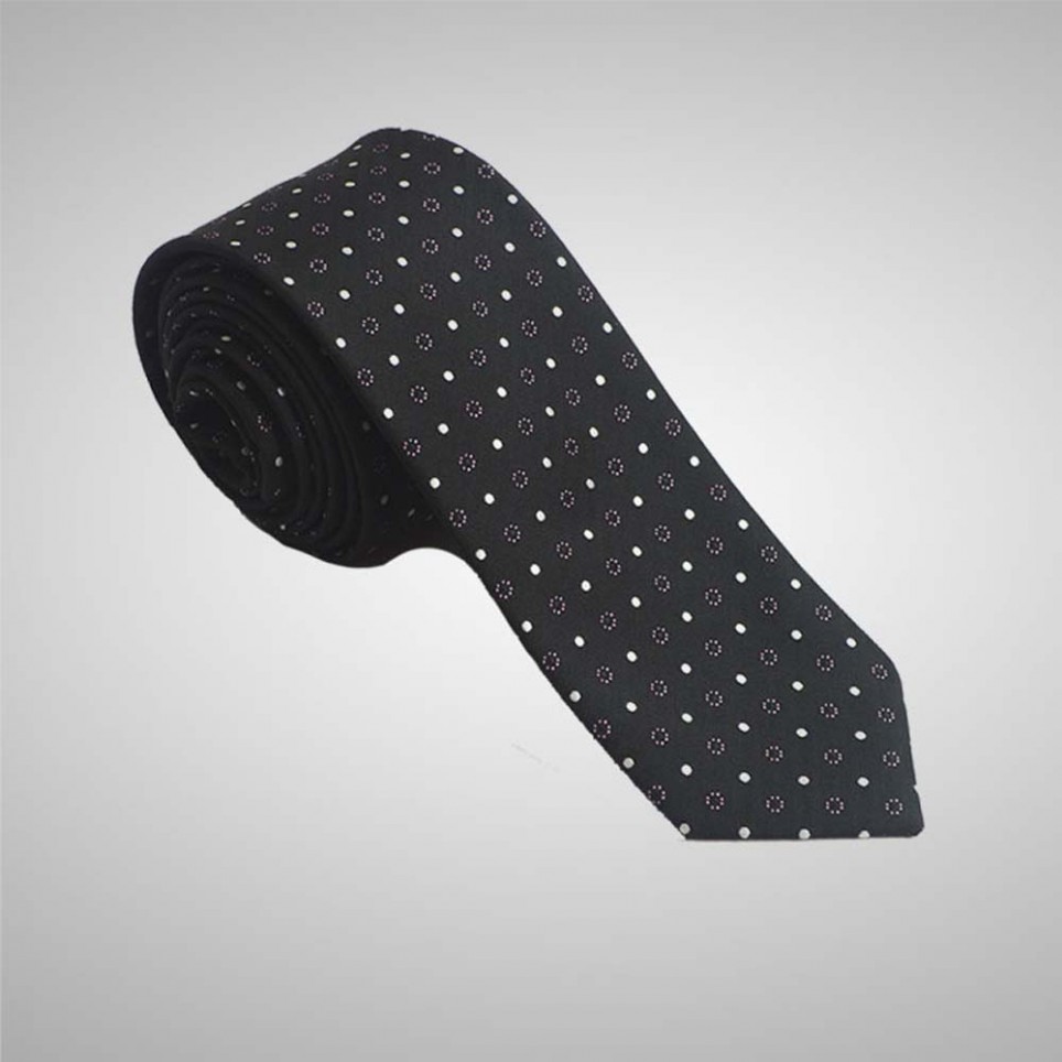 Dots Black Tie