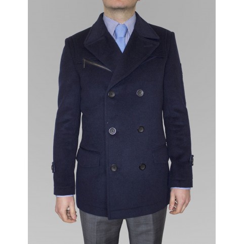 Manteau cachemire sur mesure homme Bleu