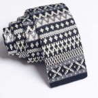 Black Pattern Knit Tie