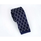 Striped Blue Knit Tie