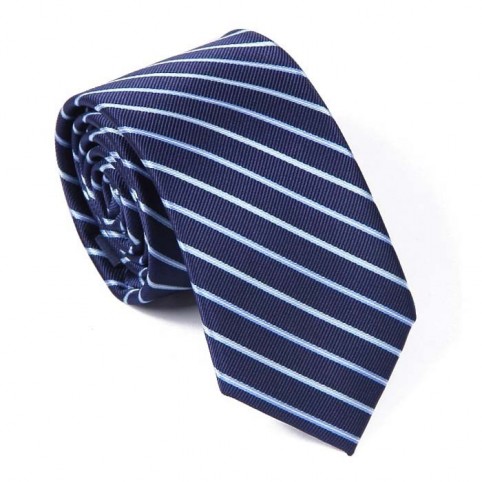 Cravate Bleue à rayure