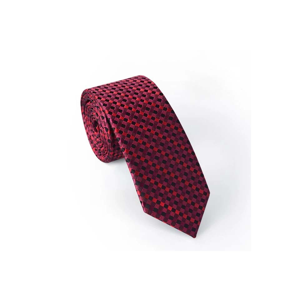 Cravate SLIM Rouge à rayure