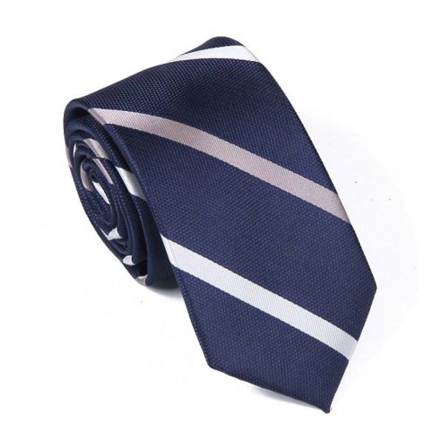 Thin Striped Blue Tie