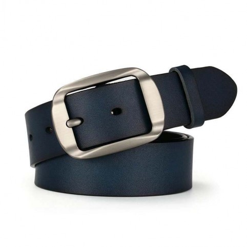 Ceinture cuir bleue