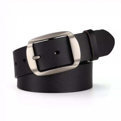 Ceinture en cuir retourné noir Col Vert 