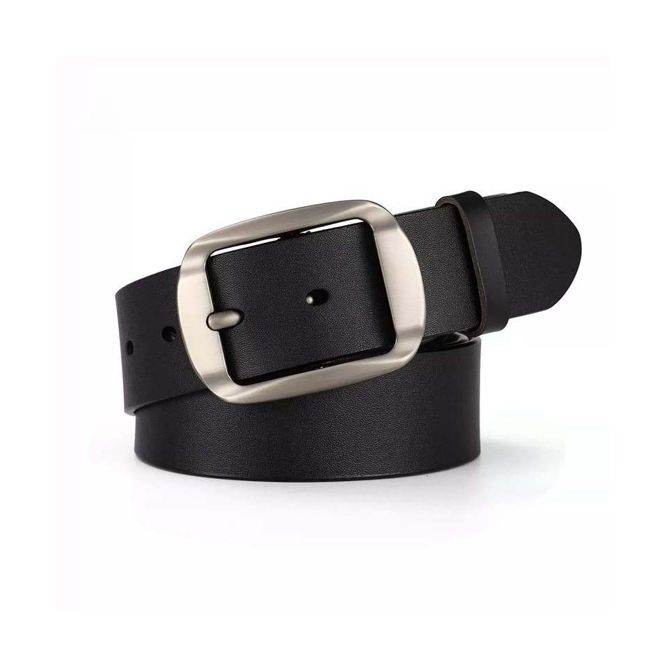 Ceinture en cuir retourné noir Col Vert 