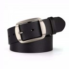 Black leather belt no stitches