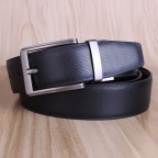 Ceinture cuir réversible Noir-Marron motif