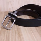 Ceinture cuir réversible Noir-Marron motif