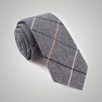 Cravate tartan grise