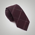 Red Checked Wool Tie