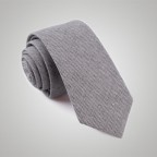 Grey Denim Wool Tie