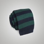 Bleu striped Knit Tie